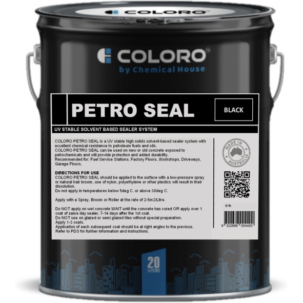 CHS Coloro Petro Seal Acrylic Black 20L
