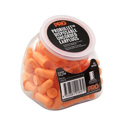 PCH Earplugs Probullet Disposable Uncorded 50 Pair