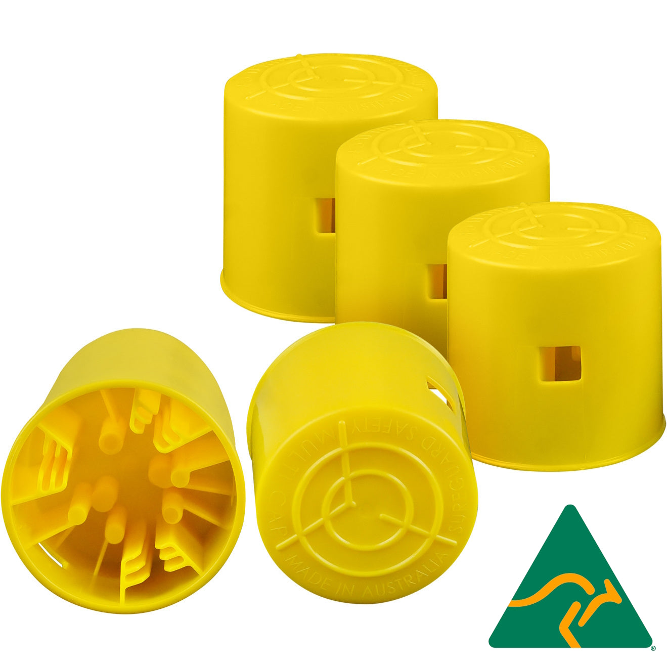 DVM Star Picket Cap Round Multi-Cap Yellow 100pk