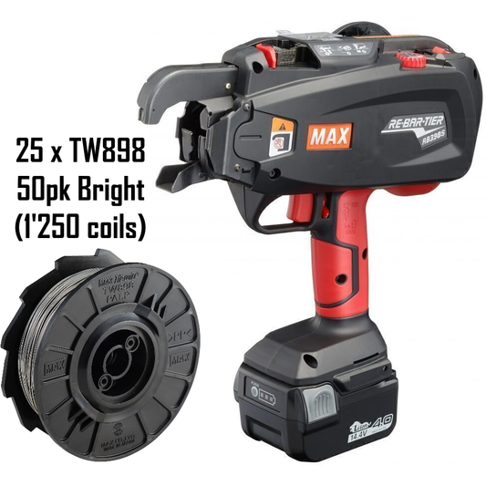 MAX Rebar Tier RB398S + 2x5Ah + 25x50xTW898 Pallet Bundle