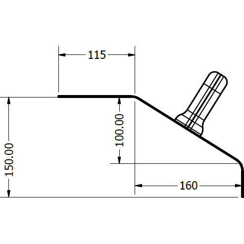CWH Trowel H Kerb TMR Semi-Mountable S/S