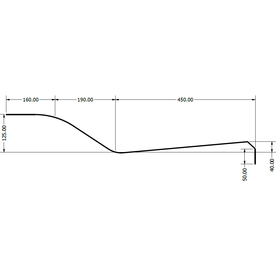 CWH Trowel H Kerb TMR Semi-Mountable S/S