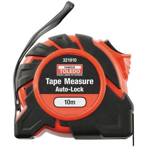 TLO Tape Measure Auto-Lock 10m Metric