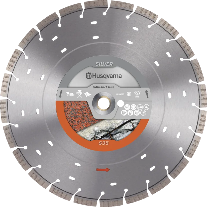 HSQ Blade Vari-Cut S35-400 Silver Reinforced Concrete