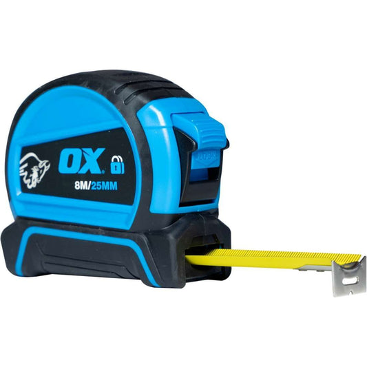 OXS Tape Measure Double-Locking 8m Metric