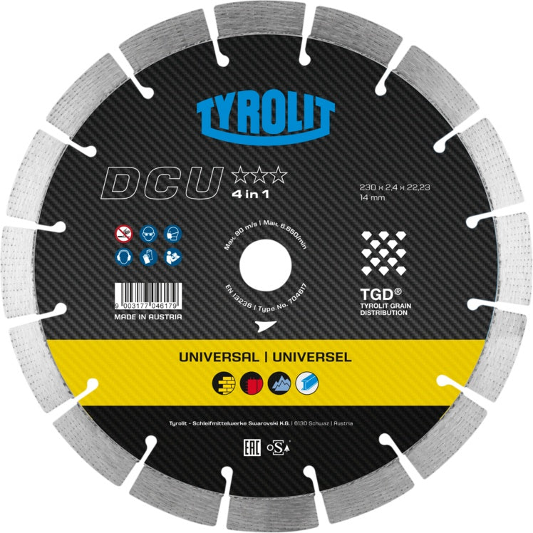 TYR Blade TGD DCU3 4-in-1 Universal 230x2.4mm