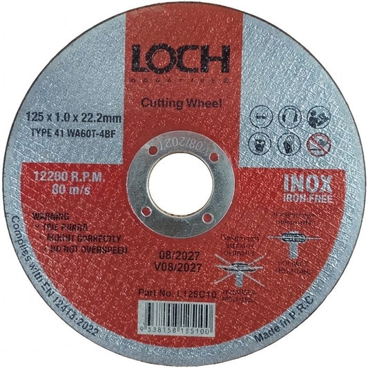 LOC Cut-Off Disc 125x1.0xmm Steel Inox