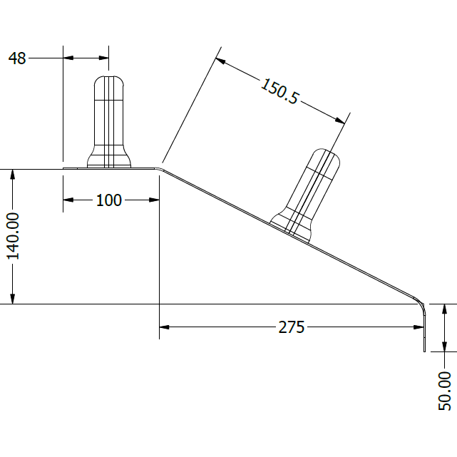 CWH Trowel H Kerb TMR Mountable S/S