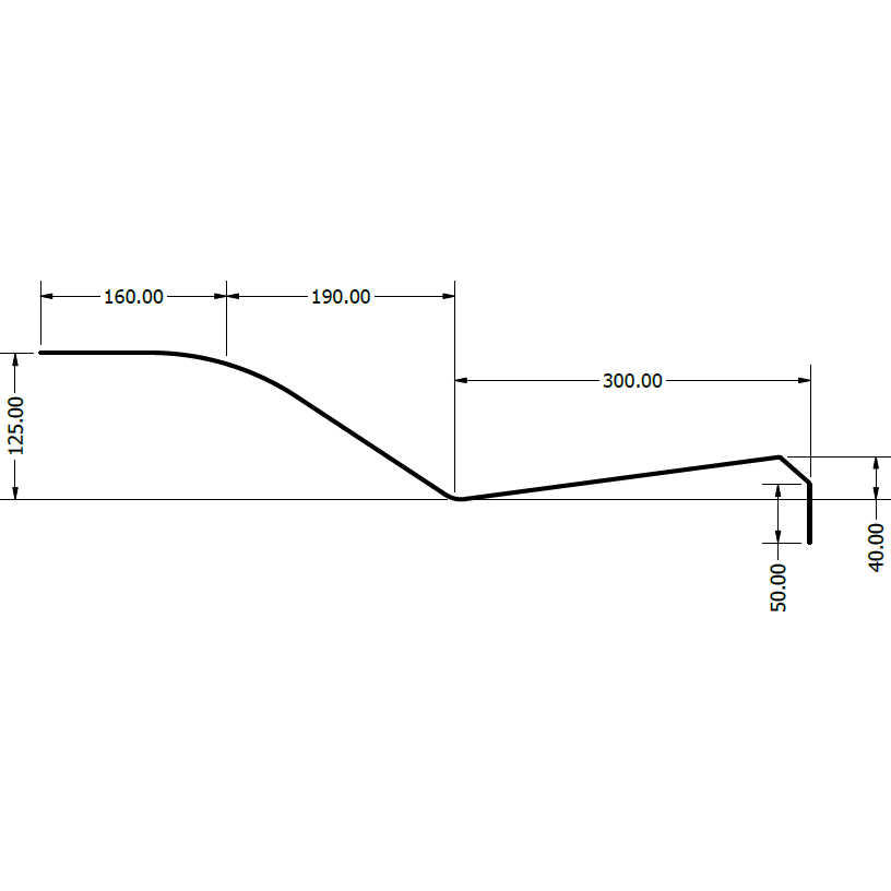 CWH Trowel H Kerb TMR Semi-Mountable S/S