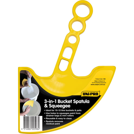 UPO Scraper Plastic Bucket Spatula 3-in-1