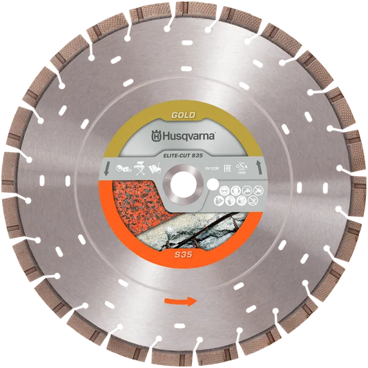 HSQ Blade Elite-Cut S35-400 Exo-Grit Gold Reinforced Concrete