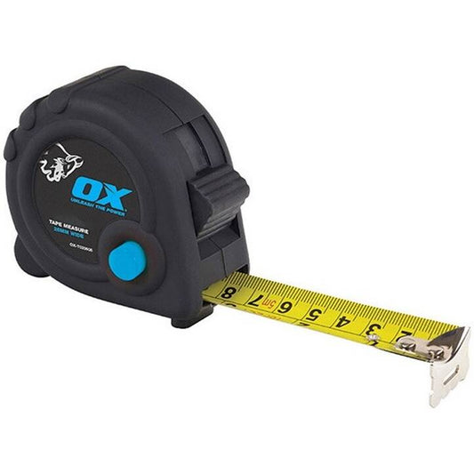 OXS Tape Measure Duragrip 10m Met/Imp