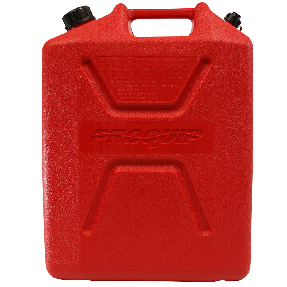 PQP Fuel Can Plastic Fast Pour Petrol Red 20L